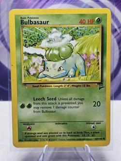 Pokemon TCG Bulbasaur 67/130 Common Base Set 2 LP - Image 1