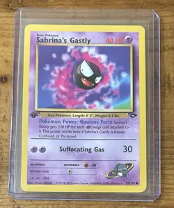 Pokemon TCG Sabrina’s Gastly #97/132 Gym Challenge Non Holo 1st Edition Vintage - Image 1