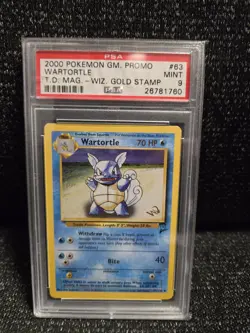 DEFECTIVE PSA 9 Wartortle Base set 2 63130 W Stamp 2000 pokemon Top Deck G3D - Image 1
