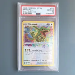 Pokemon 2020 Rayquaza 138/185 Vivid Voltage Amazing Rare Holo PSA 10 - Image 2