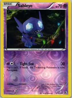 Pokemon TCG Sableye 61/113 Legendary Treasures Rev Holo LP - Image 1