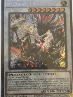 Yu-Gi-Oh! Konami Ecclesia and the Dark Dragon BPRO-EN041 1st Edition Holo - Image 1