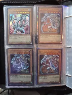 Yugioh Lot Of 4 Blue Eyes White Dragons LCKC en001 Unlimited - Image 1