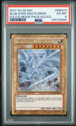 Blue Eyes White Dragon MVP1-ENGV4 Gold Secret Rare Yugioh PSA 6 *868 - Image 1