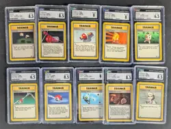 Lot (10) 1999 Pokemon Assorted CGC Graded Trainer Cards w/ Recycle - Image 1