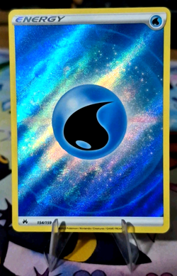 Water Energy 154/159 Textured Holo Crown Zenith Pokemon Card NM - Image 1