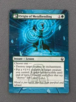 Origin of Metalbending MTG Avatar: The Last Airbender Hand Painted Altered Art v - Image 1
