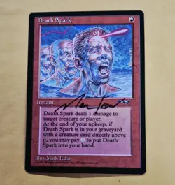 UNPLAYED SIGNED NM Death Spark Alliances Magic MTG MARK TEDIN EDH CUBE VINTAGE - Image 1
