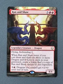 Ran and Shaw MTG Avatar: The Last Airbender Hand Painted Borderless Altered Art - Image 1