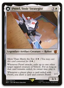 Prowl, Stoic Strategist #1 (LP) Transformers BOT Magic MTG - Image 1