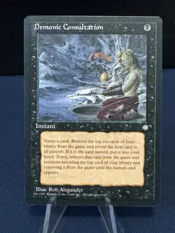 MTG - Magic The Gathering - Demonic Consultation - Ice Age - NP/LN! - Image 1