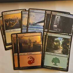 Magic: The Gathering Marvel Spider Man Basic Land Foil Set - Image 1