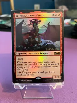MTG Lathliss Dragon Queen (Prerelease Promo) Core Set 2019 #149/280 Foil Rare - Image 1