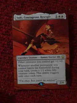 Suki, Courageous Rescuer MTG Avatar: The Last Airbender Hand Painted Altered Art - Image 2