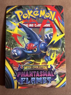 Pokemon Mega Heracross TrainerTips Phantasmal Flames Build And Battle Insert LP - Image 1