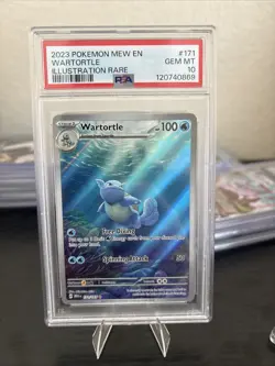 2023 POKEMON MEW EN-151 ILLUSTRATION RARE #171 WARTORTLE PSA 10 - Image 1