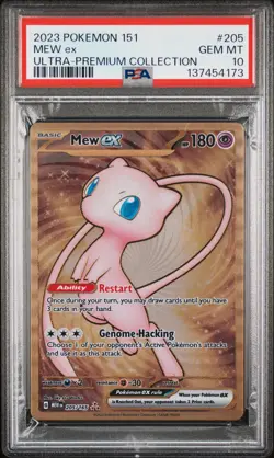 137454173 Mew ex 2023 Pokemon Scarlet Violet 151 Ultra Premium Promo #205 PSA 10 - Image 1