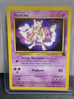 1999 Pokemon TCG Mewtwo WB First Movie Promo Card 3 WOTC - Image 2