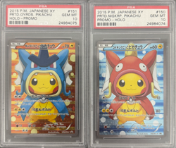 Pokemon Japanese 150/XY-P 151/XY-P Poncho Magikarp & Gyarados Pikachu PSA 10 Seq - Image 1