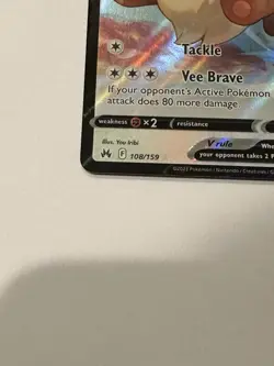 Eevee V 108/159 Crown Zenith NM Ultra Rare Pokemon Card - Image 5