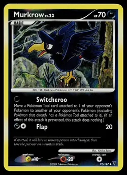 Pokemon Card - Murkrow Supreme Victors 72/147 Uncommon Reverse Holo - Image 1