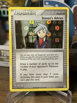 Pokemon TCG Steven's Advice Uncommon Reverse Holo Hidden Legends 92/101 NM++ - Image 1