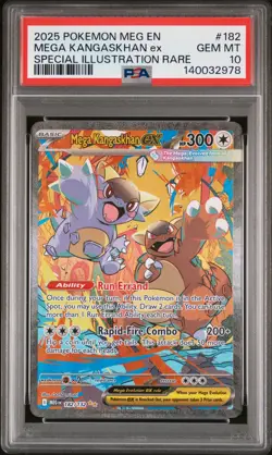 140032978 Mega Kangaskhan ex 2025 Pokemon Mega Evolution #182 SIR PSA 10 - Image 1