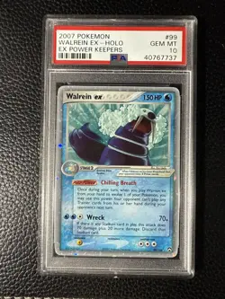 2007 Pokemon EX Power Keepers #99 Walrein EX PSA 10 - Image 1