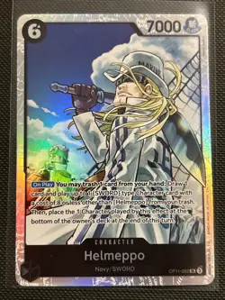 Helmeppo OP11-092 SR A Fist of Divine Speed One Piece Card Game English TCG NM - Image 1
