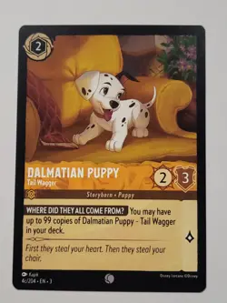 Dalmatian Puppy Tail Wagger 4c/204 Non Foil Disney Lorcana Into the Inklands - Image 1