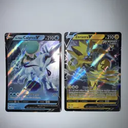 Pokemon Zeraora V & Ice Rider Calyrex V Cards Lot Mint Condition Chilling Reign! - Image 1