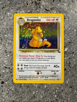 Pokemon TCG Cards Dragonite 4/62 Fossil Holo Rare EXC-NM - Image 1