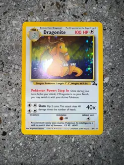 Pokemon TCG Cards Dragonite 4/62 Fossil Holo Rare EXC-NM - Image 3