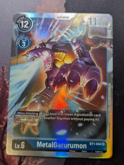 MetalGarurumon – BT1-044 SR - Foil - Digimon Card Game - Image 1