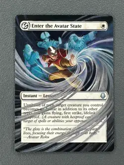 Enter the Avatar State MTG Avatar: The Last Airbender Hand Painted Altered Art v - Image 1
