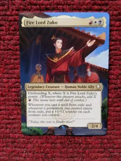 Fire Lord Zuko MTG Avatar: The Last Airbender Hand Painted Borderles Altered Art - Image 2