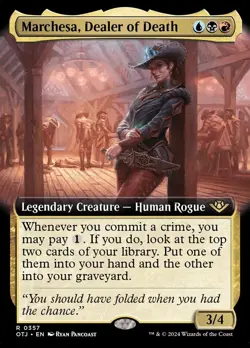 Marchesa, Dealer of Death 0357 Extended Art Non Foil Rare OTJ MTG Near Mint - Image 1