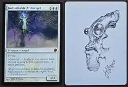 SKETCHED MtG Williams Magic Artist Proof _ Scars _ INDOMITABLE ARCHANGEL _ 1/50! - Image 1
