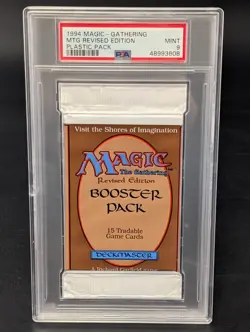 1994 Magic The Gathering MTG Revised Edition Booster Pack Sealed PSA 9 MINT - Image 1