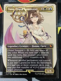 Yuna, Grand Summoner Borderless FIC #0208 Final Fantasy Magic The Gathering - Image 1