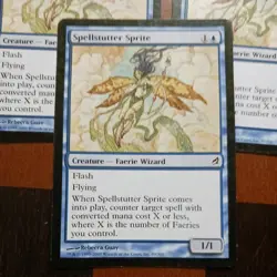 Mtg x3 Spellstutter Sprite X3 MP/LP Lorwyn Magic Cards Faeries Pauper - Image 2