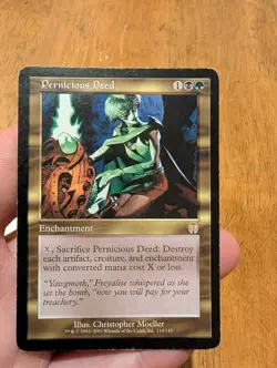 Pernicious Deed 4/4 Magic The Gathering 2001 Enchantment Black Green 114/143 - Image 1