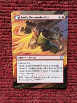 Iroh's Demonstration MTG Avatar The Last Airbender Hand Painted Full Altered Art - Image 2