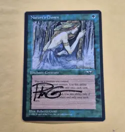 UNPLAYED Signed Nature's Chosen NM Alliances Rebecca Guay MTG Magic EDH CUBE VTG - Image 1