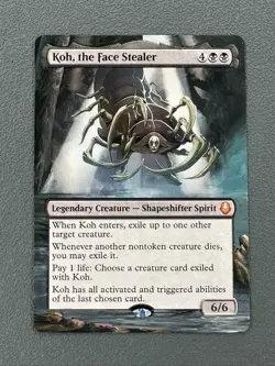 Koh, the Face Stealer MTG Avatar 107 The Last Airbender Hand Painted Altered Art - Image 1