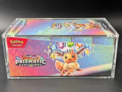 Pokemon SV8.5 Prismatic Evolutions Sealed Booster Bundle Display W/Acrylic Case - Image 4