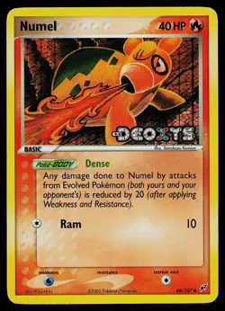 Pokemon Card - Numel Deoxys 68/107 Common Reverse Holo Stamped - Image 1