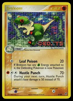 Pokemon Card - Breloom Deoxys 3/107 Reverse Holo Stamped - Image 1