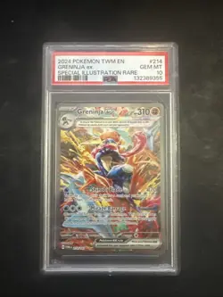 2024 POKEMON TWM EN-TWILIGHT MASQUERADE #214 GRENINJA EX PSA 10 - Image 1