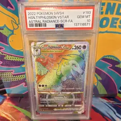Pokemon Hisuian Typhlosion VSTAR Astral Radiance Secret Rare Holo PSA 10 193/189 - Image 1